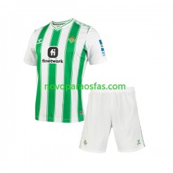 Camisolas Real Betis Criança Casa 2023-2024 Manga Curta