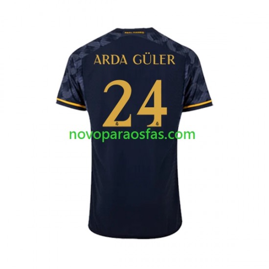 Camisolas Real Madrid Arda Guler 24 Homem Visitante 2023-2024 Manga Curta