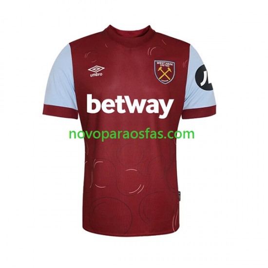 Camisolas West Ham United Homem Casa 2023-2024 Manga Curta