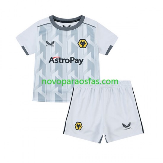 Camisolas Wolverhampton Wanderers Criança Alternativo 2023-2024 Manga Curta
