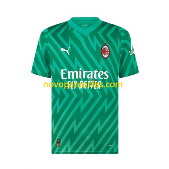 Camisolas AC Milan Mike Maignan 16 Guarda-redes Homem Casa 2023-2024 Manga Curta