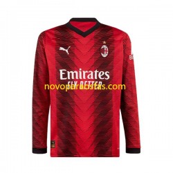 Camisolas AC Milan Homem Casa 2023-2024 Manga Comprida