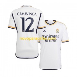 Camisolas Real Madrid Camavinga 12 Homem Casa 2023-2024 Manga Curta