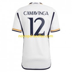 Camisolas Real Madrid Camavinga 12 Homem Casa 2023-2024 Manga Curta