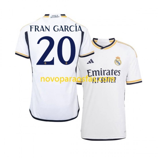 Camisolas Real Madrid Fran Garcia 20 Homem Casa 2023-2024 Manga Curta