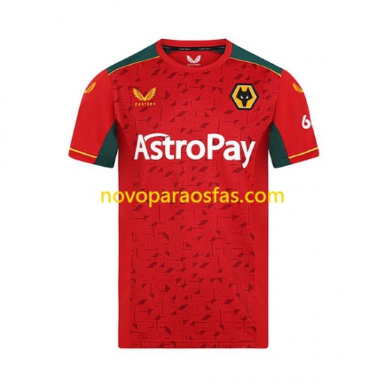 Camisolas Wolverhampton Wanderers Homem Visitante 2023-2024 Manga Curta