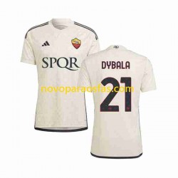 Camisolas AS Roma Paulo Dybala 21 Homem Visitante 2023-2024 Manga Curta