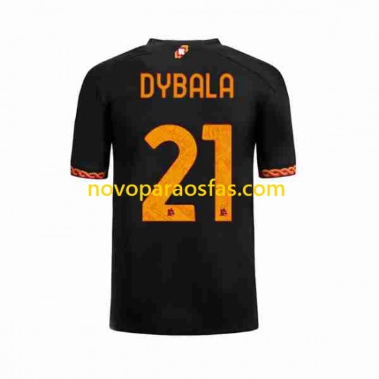 Camisolas AS Roma Paulo Dybala 21 Homem Alternativo 2023-2024 Manga Curta