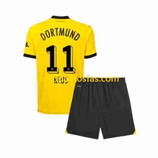 Camisolas Borussia Dortmund Marco Reus 11 Criança Casa 2023-2024 Manga Curta