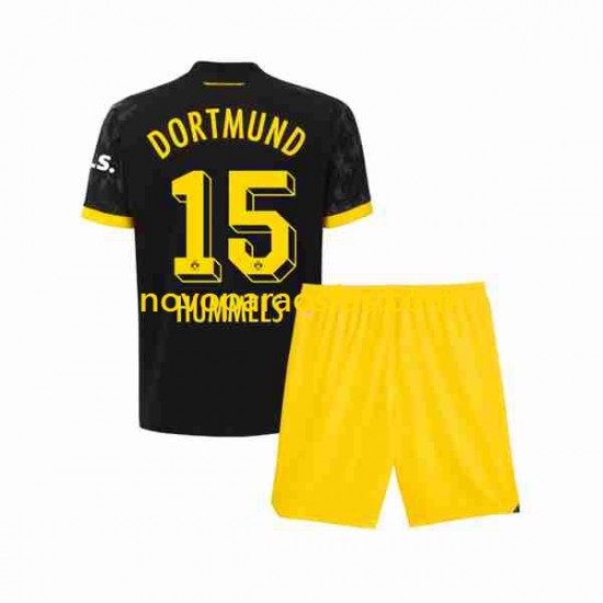 Camisolas Borussia Dortmund Mats Hummels 15 Criança Visitante 2023-2024 Manga Curta