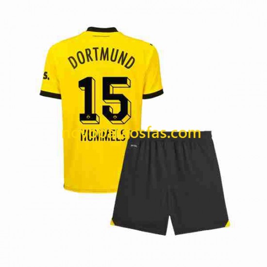 Camisolas Borussia Dortmund Mats Hummels 15 Criança Casa 2023-2024 Manga Curta