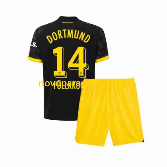 Camisolas Borussia Dortmund Niclas Fullkrug 14 Criança Visitante 2023-2024 Manga Curta
