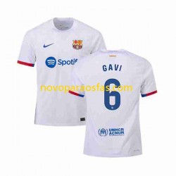 Camisolas FC Barcelona GAVI 6 Homem Visitante 2023-2024 Manga Curta
