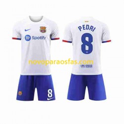 Camisolas FC Barcelona Pedri 8 Criança Visitante 2023-2024 Manga Curta