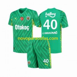Fenerbahce Livakovic 40 Footbal Kit Guarda-redes Casa 2023-2024 Manga Curta