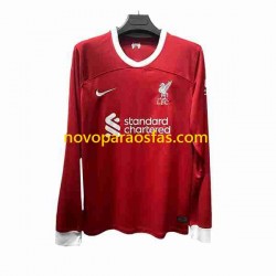 Camisolas Liverpool Homem Casa 2023-2024 Manga Comprida