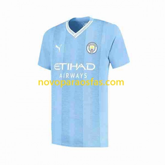 Camisolas Manchester City Haaland 9 Special Printing Homem Casa 2023-2024 Manga Curta