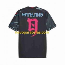Camisolas Manchester City Haaland 9 Special Printing Homem Alternativo 2023-2024 Manga Curta