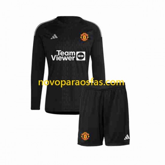 Camisolas Manchester United Guarda-redes Criança Alternativo 2023-2024 Manga Comprida