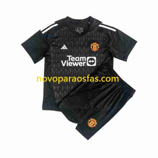 Camisolas Manchester United Guarda-redes Criança Alternativo 2023-2024 Manga Curta