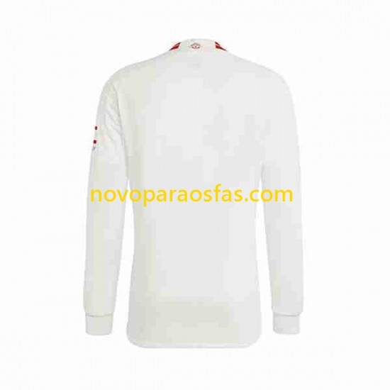 Camisolas Manchester United Homem Alternativo 2023-2024 Manga Comprida