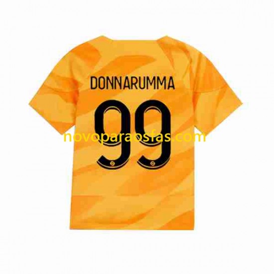 Camisolas Paris Saint-Germain Donnarumma 99 Guarda-redes Homem Visitante 2023-2024 Manga Curta