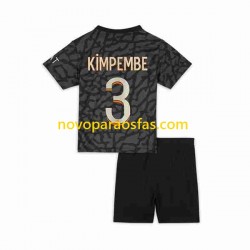 Camisolas Paris Saint-Germain Kimpembe 3 Criança Alternativo 2023-2024 Manga Curta