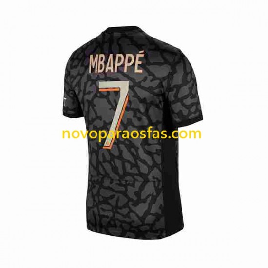 Camisolas Paris Saint-Germain Mbappé Kylian 7 Homem Alternativo 2023-2024 Manga Curta