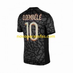 Camisolas Paris Saint-Germain O.Dembele 10 Homem Alternativo 2023-2024 Manga Curta