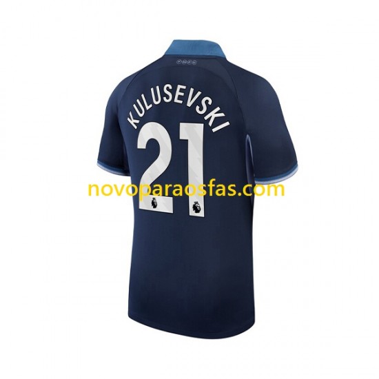 Camisolas Tottenham Hotspur Kulusevski 21 Homem Visitante 2023-2024 Manga Curta