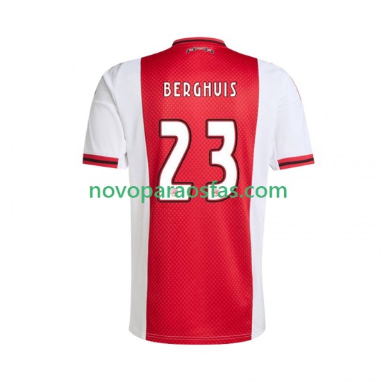 Camisolas AFC Ajax Steven Berghuis 23 Homem Casa 2025-2026 Manga Curta