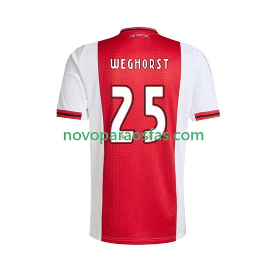 Camisolas AFC Ajax Wout Weghorst 25 Homem Casa 2025-2026 Manga Curta