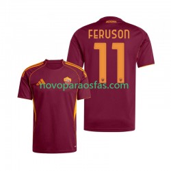 Camisolas AS Roma Evan Ferguson 11 Homem Casa 2025-2026 Manga Curta