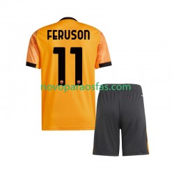 Camisolas AS Roma Evan Ferguson 11 Criança Visitante 2025-2026 Manga Curta