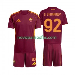 Camisolas AS Roma Stephan El Shaarawy 92 Criança Casa 2025-2026 Manga Curta