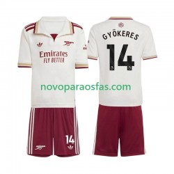 Camisolas Arsenal Viktor Gyokeres 14 Criança Alternativo 2025-2026 Manga Curta