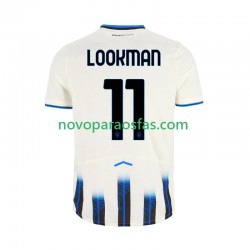 Camisolas Atalanta Ademola Lookman 11 Homem Visitante 2025-2026 Manga Curta