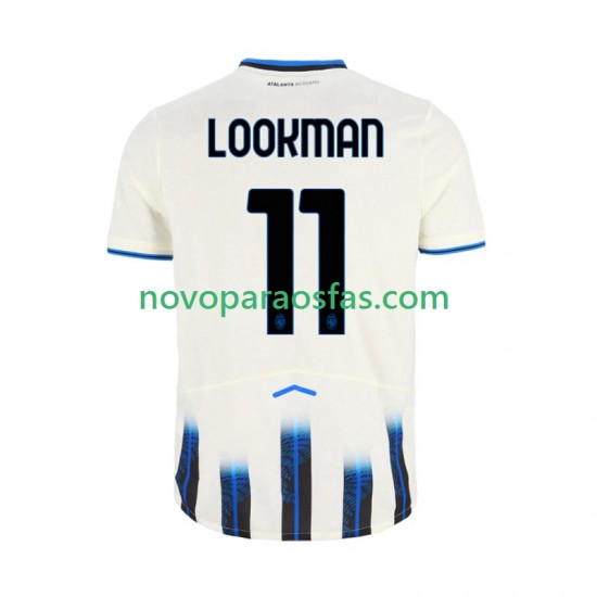 Camisolas Atalanta Ademola Lookman 11 Homem Visitante 2025-2026 Manga Curta