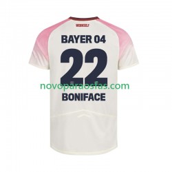 Camisolas Bayer 04 Leverkusen Victor Boniface 22 Homem Visitante 2025-2026 Manga Curta