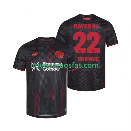 Camisolas Bayer 04 Leverkusen Victor Boniface 22 Homem Casa 2025-2026 Manga Curta