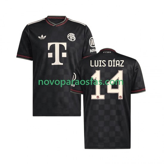Camisolas Bayern de Munique Luis Diaz 14 Homem Alternativo 2025-2026 Manga Curta