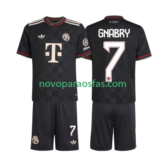 Camisolas Bayern de Munique Serge Gnabry 7 Criança Alternativo 2025-2026 Manga Curta
