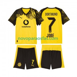 Camisolas Borussia Dortmund Jobe Bellingham 7 Criança Casa 2025-2026 Manga Curta