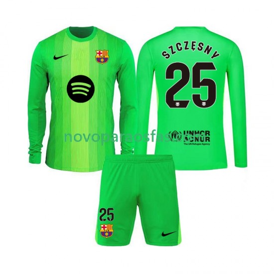 Camisolas FC Barcelona Szczesny 25 Guarda-redes Criança Casa 2025-2026 Manga Comprida