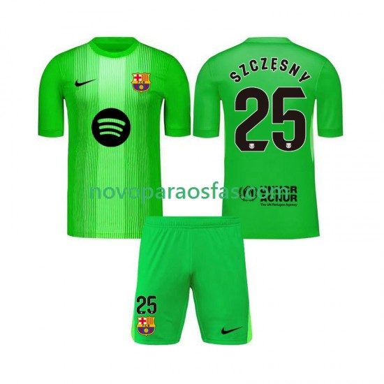 Camisolas FC Barcelona Szczesny 25 Guarda-redes Criança Casa 2025-2026 Manga Curta