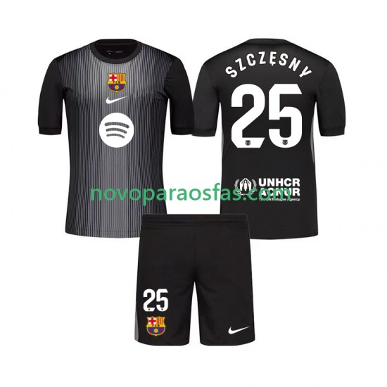 Camisolas FC Barcelona Szczesny 25 Guarda-redes Criança Alternativo 2025-2026 Manga Curta