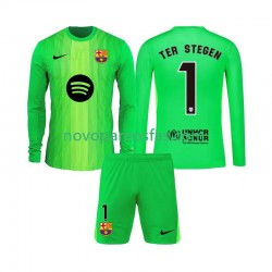 Camisolas FC Barcelona Ter Stegen 1 Guarda-redes Criança Casa 2025-2026 Manga Comprida