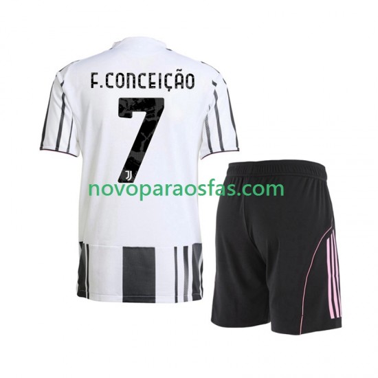 Camisolas Juventus Francisco Conceicao 7 Criança Casa 2025-2026 Manga Curta
