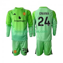 Camisolas Manchester United Andre Onana 24 Guarda-redes Criança Quarto 2025-2026 Manga Comprida