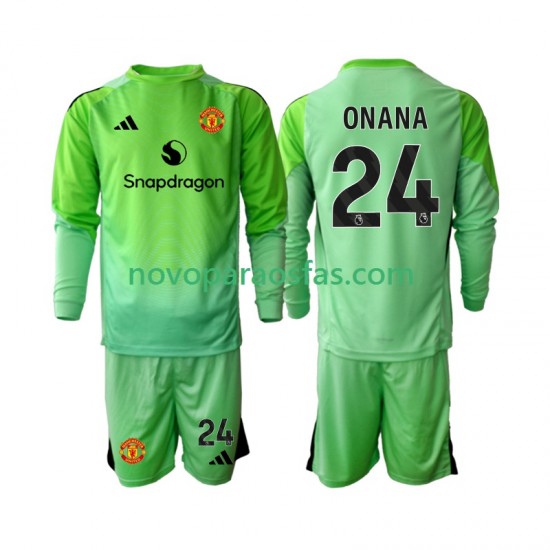 Camisolas Manchester United Andre Onana 24 Guarda-redes Criança Quarto 2025-2026 Manga Comprida